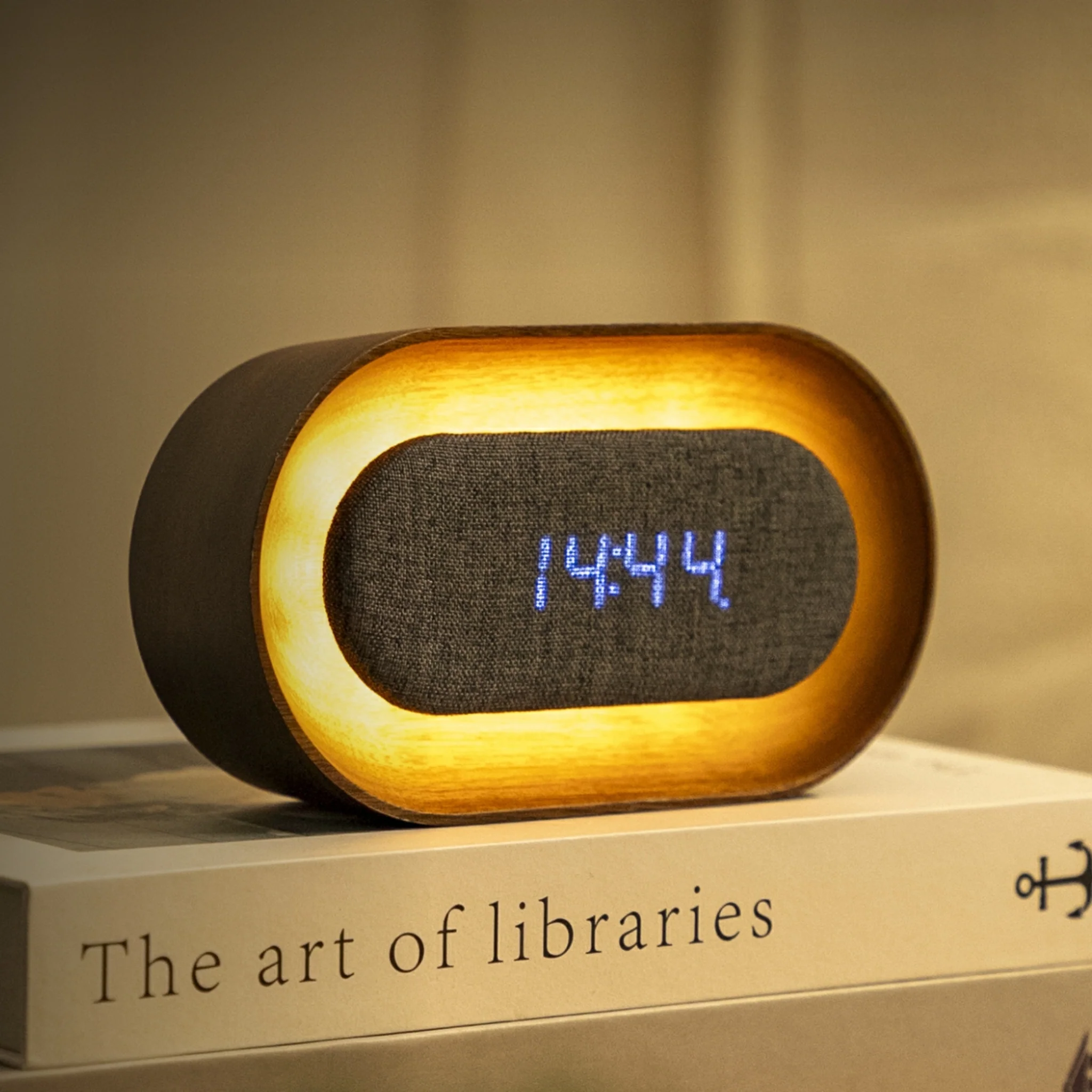 Gingko Design Lumos Oval Clock - Walnut