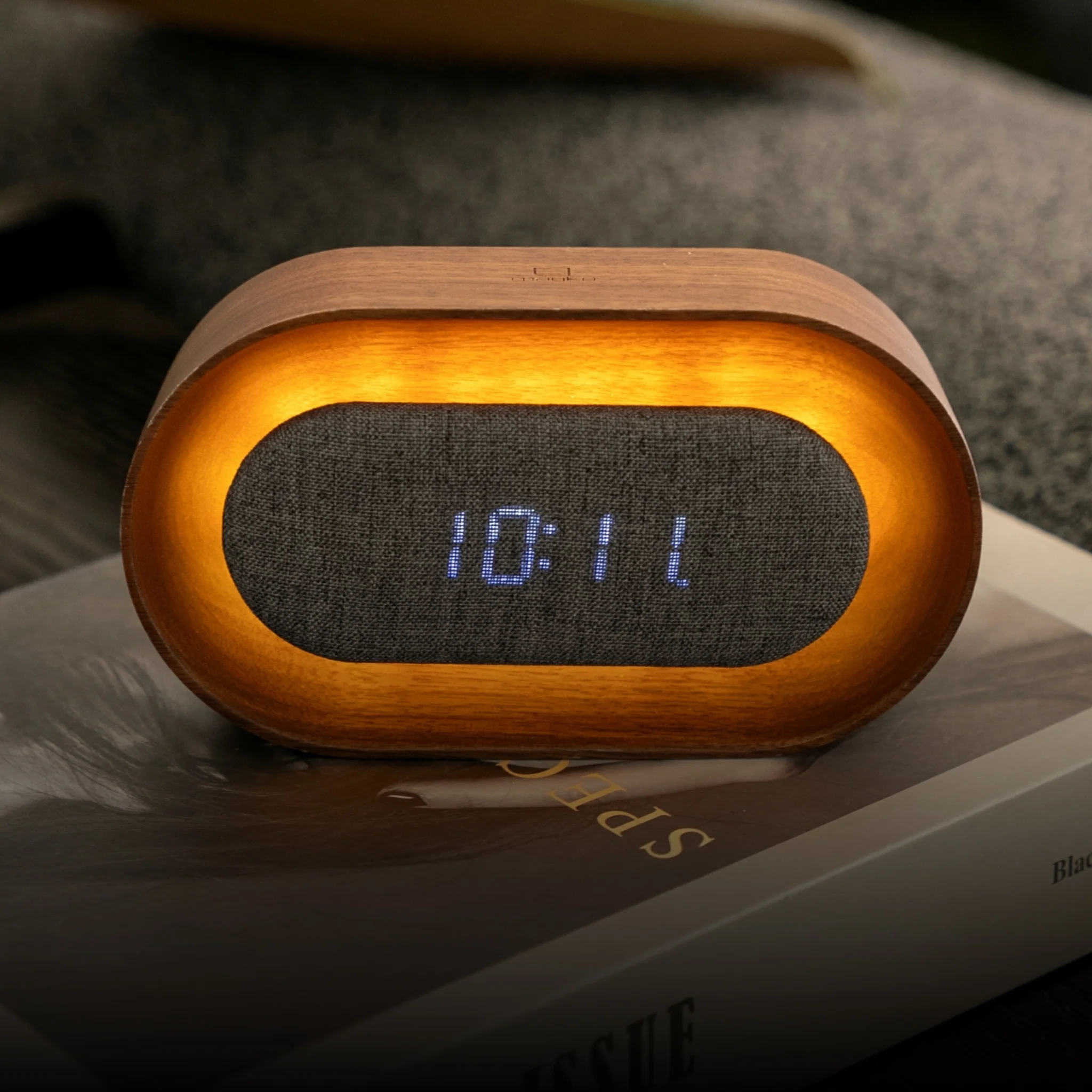 Gingko Design Lumos Oval Clock - Walnut - Image 6
