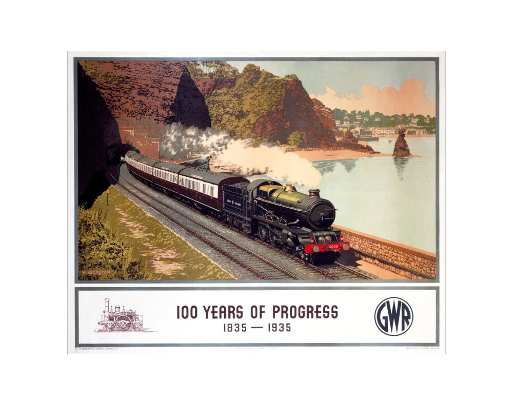 '100 Years of Progress, 1835-1935', GWR poster, 1935. - Image 35