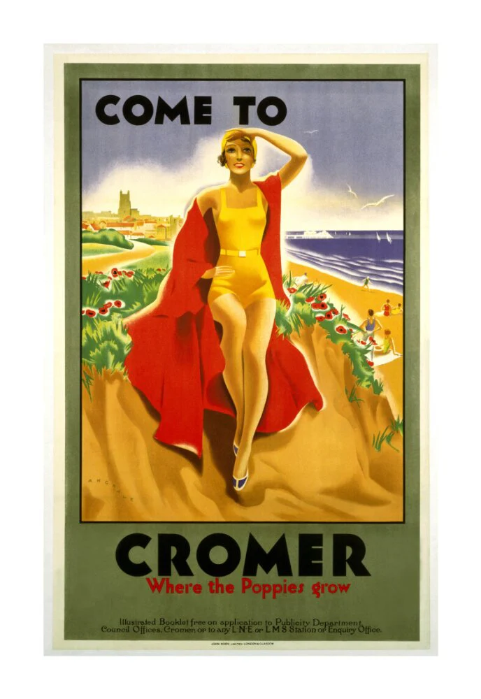 'Come to Cromer, Where the Poppies Grow', LMS/LNER poster, 1923-1947. - Image 30