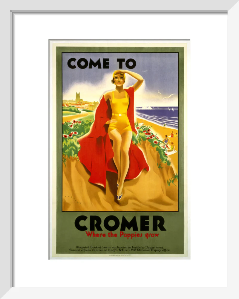 'Come to Cromer, Where the Poppies Grow', LMS/LNER poster, 1923-1947. - Image 37