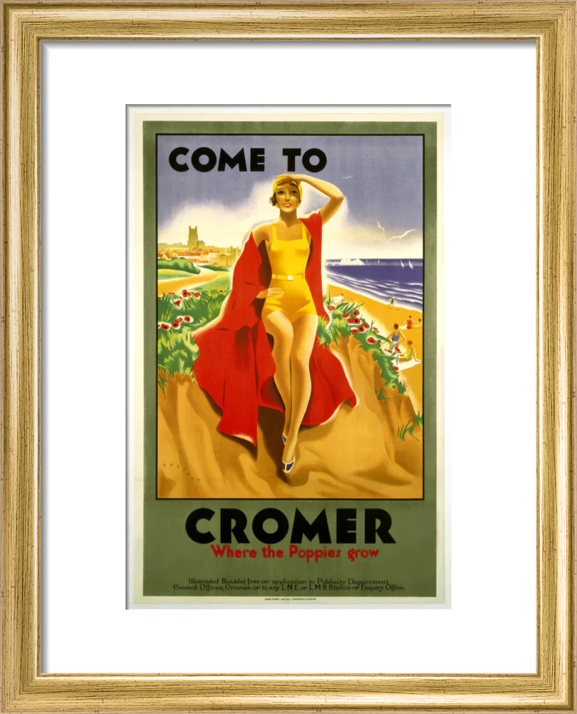 'Come to Cromer, Where the Poppies Grow', LMS/LNER poster, 1923-1947. - Image 5