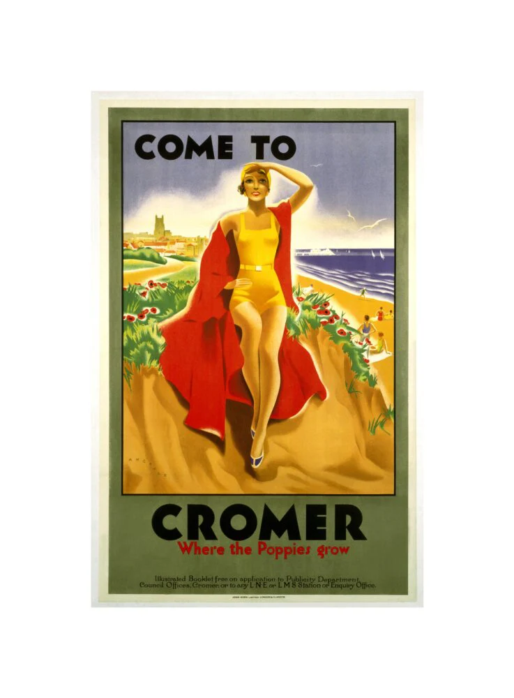 'Come to Cromer, Where the Poppies Grow', LMS/LNER poster, 1923-1947. - Image 60