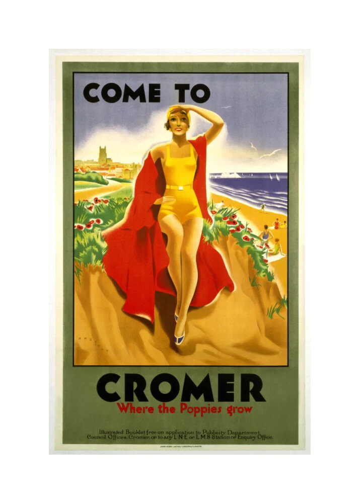 'Come to Cromer, Where the Poppies Grow', LMS/LNER poster, 1923-1947. - Image 61