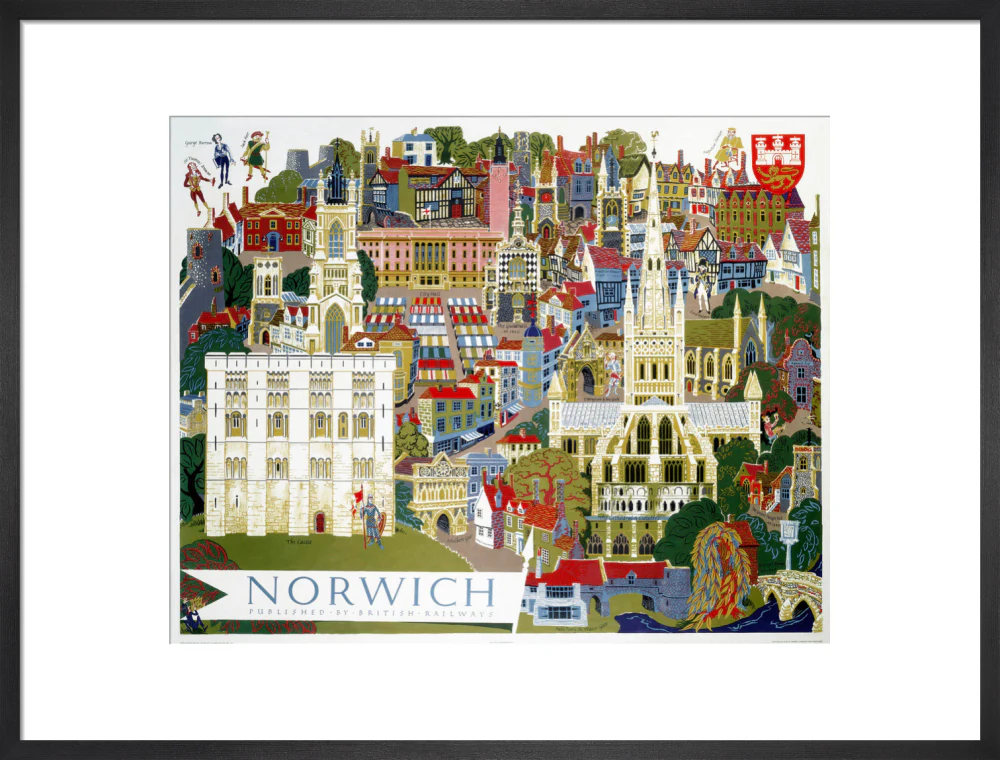 'Norwich', BR poster, c 1950s. - Image 18