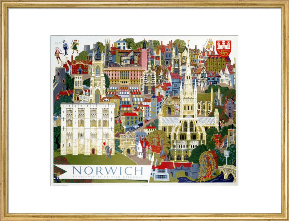 'Norwich', BR poster, c 1950s. - Image 20