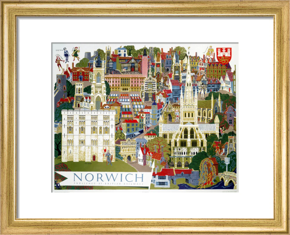 'Norwich', BR poster, c 1950s. - Image 38
