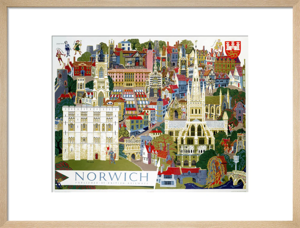 'Norwich', BR poster, c 1950s. - Image 49