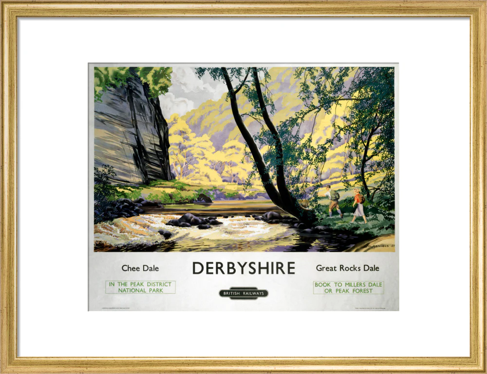 'Derbyshire - Chee Dale and Great Rocks Dale' BR (LMR) poster, c 1950s. - Image 15