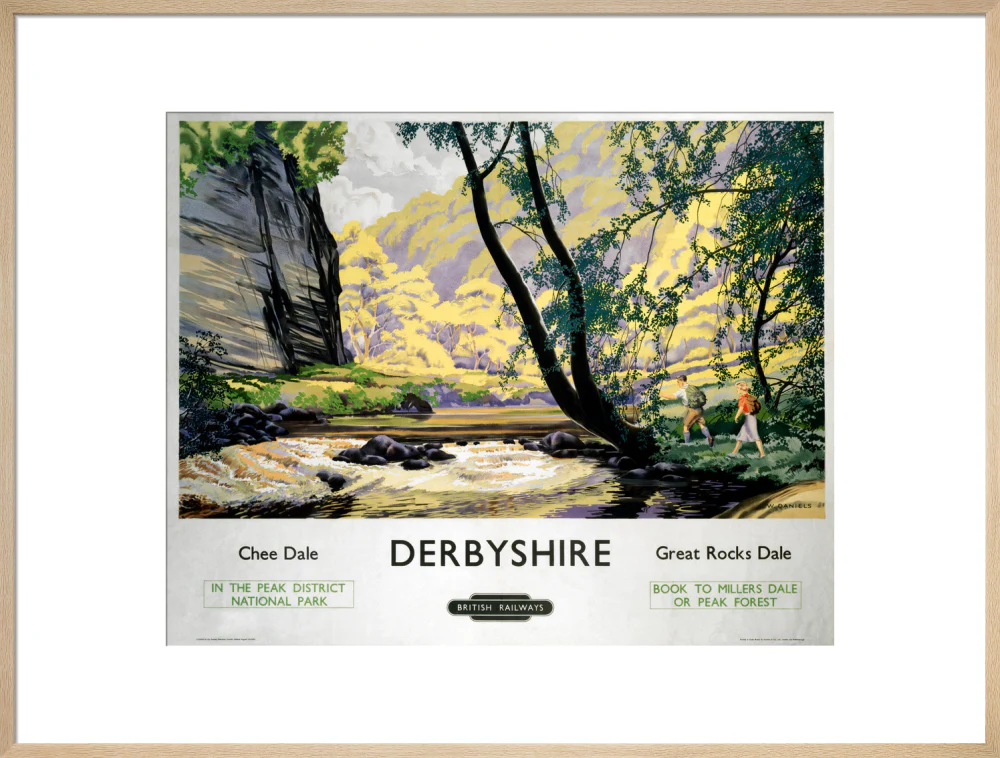 'Derbyshire - Chee Dale and Great Rocks Dale' BR (LMR) poster, c 1950s. - Image 26