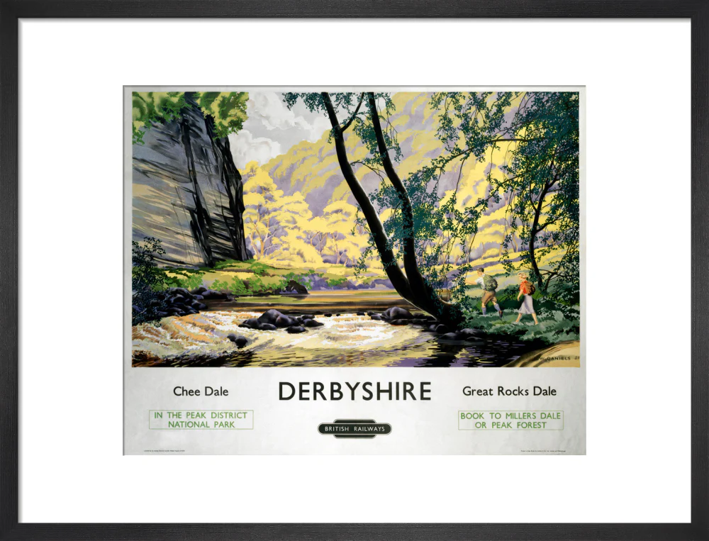 'Derbyshire - Chee Dale and Great Rocks Dale' BR (LMR) poster, c 1950s. - Image 46