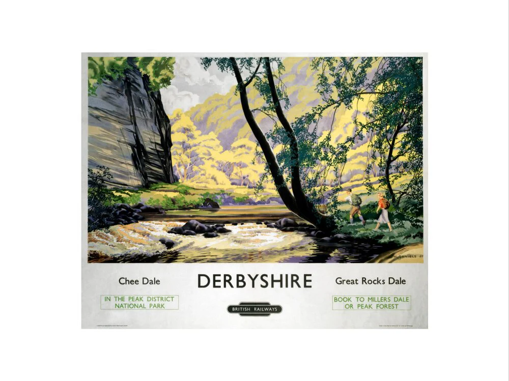 'Derbyshire - Chee Dale and Great Rocks Dale' BR (LMR) poster, c 1950s. - Image 55