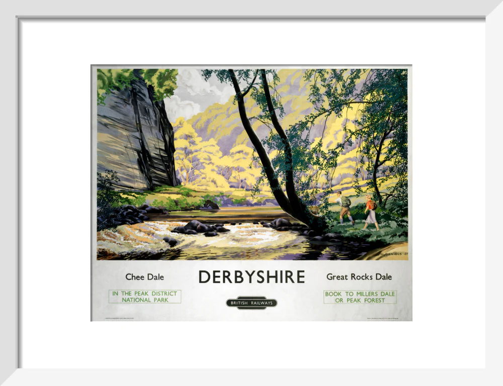 'Derbyshire - Chee Dale and Great Rocks Dale' BR (LMR) poster, c 1950s. - Image 9