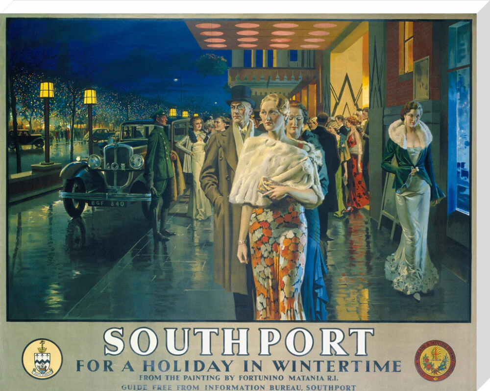 'Southport, For a Holiday In Wintertime', LMS poster, 1925. - Image 34