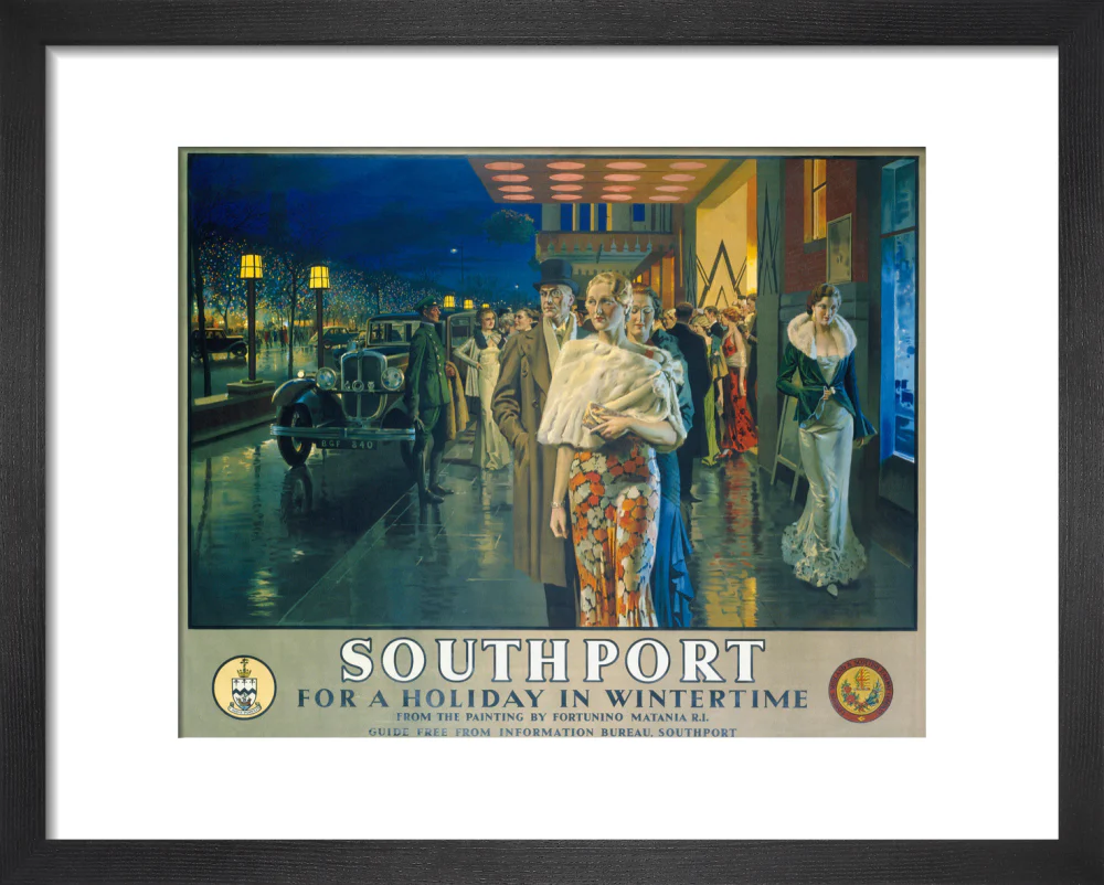 'Southport, For a Holiday In Wintertime', LMS poster, 1925. - Image 36