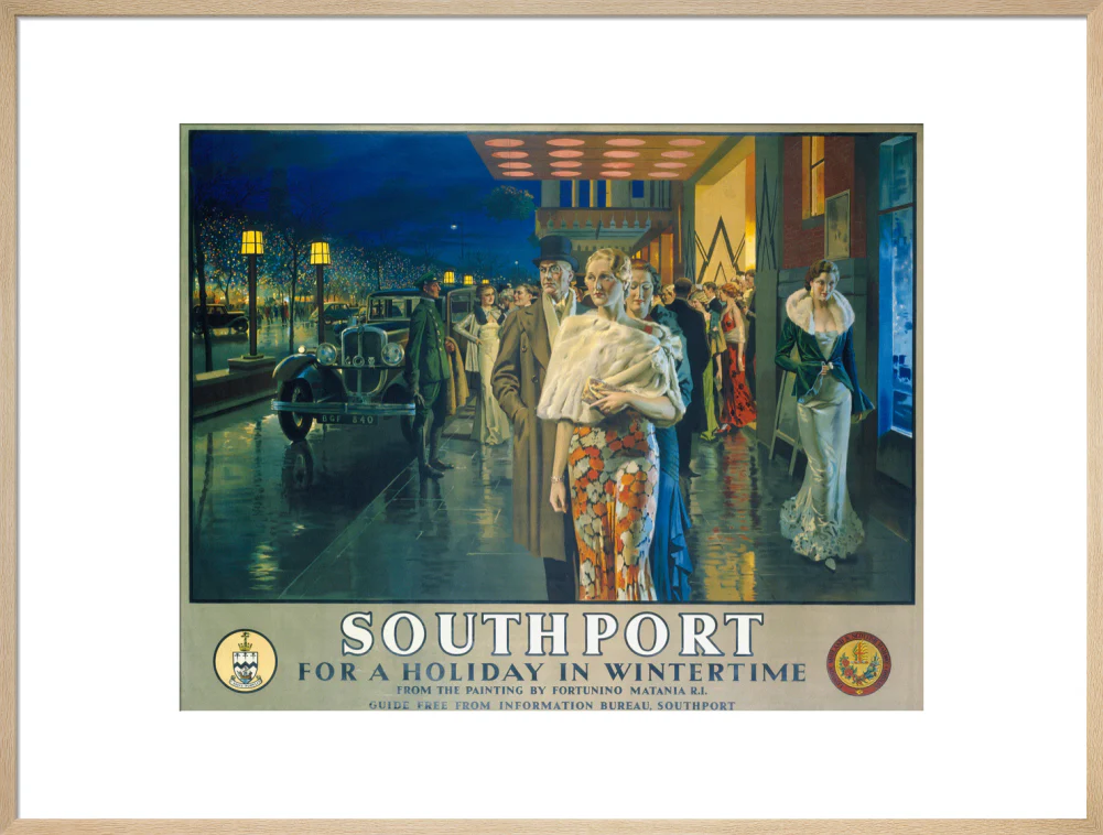 'Southport, For a Holiday In Wintertime', LMS poster, 1925. - Image 59