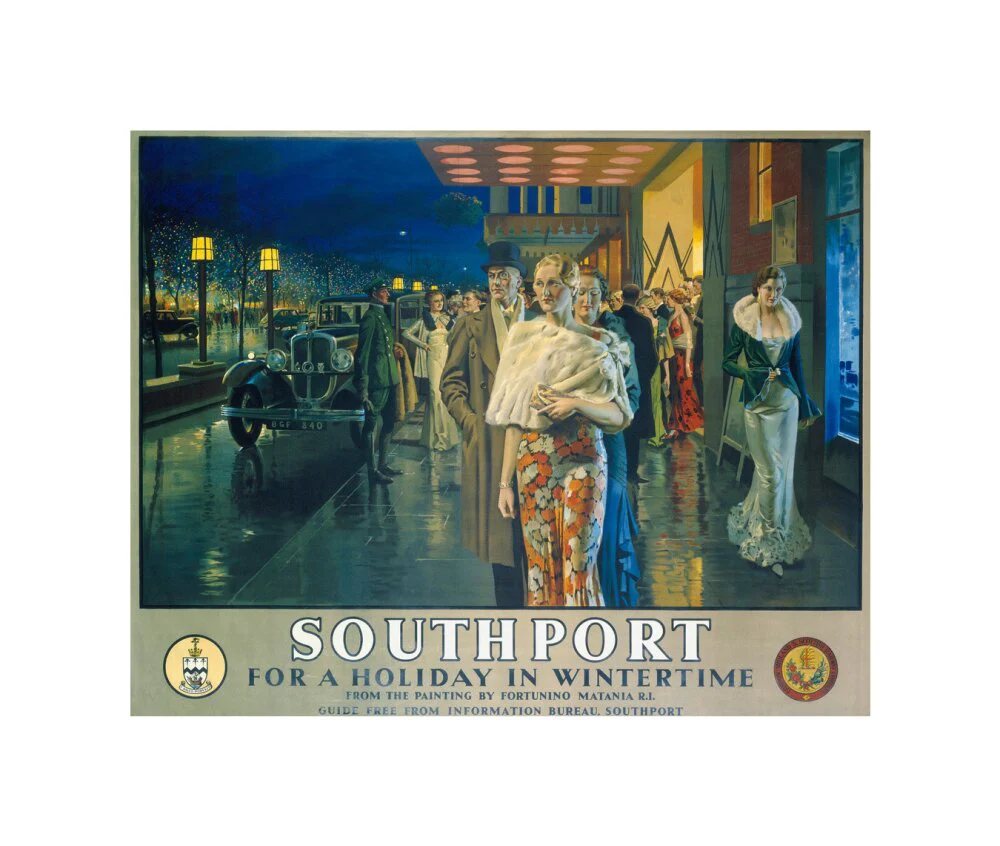 'Southport, For a Holiday In Wintertime', LMS poster, 1925. - Image 60