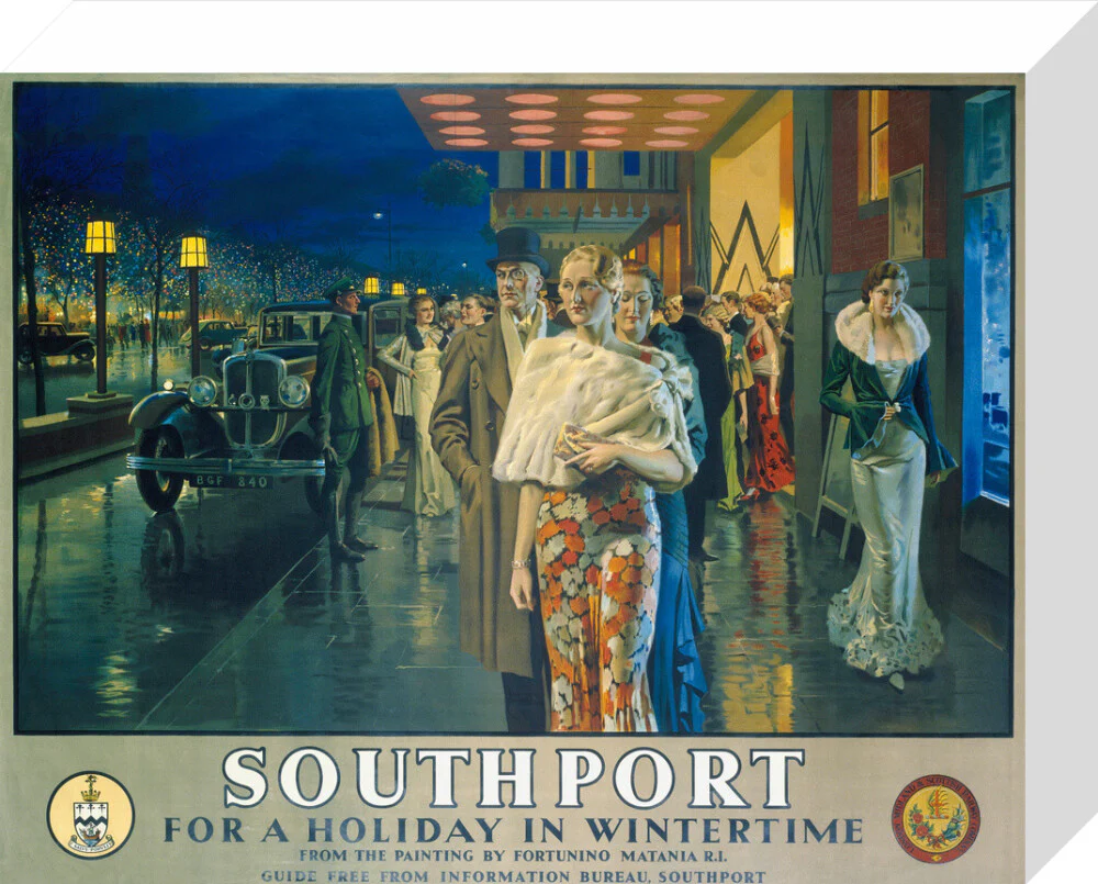 'Southport, For a Holiday In Wintertime', LMS poster, 1925. - Image 64