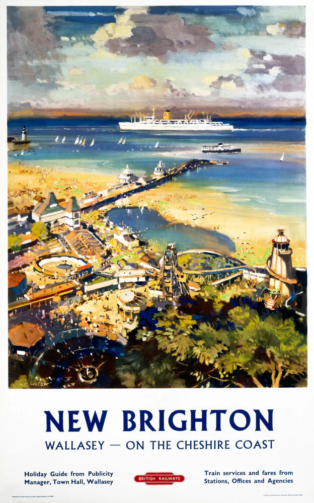 'New Brighton', BR (LMR) poster, c 1950s.