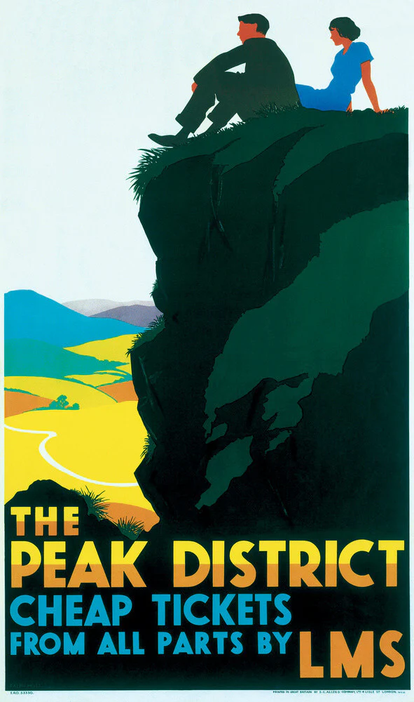 'The Peak District', LMS poster, c 1935.