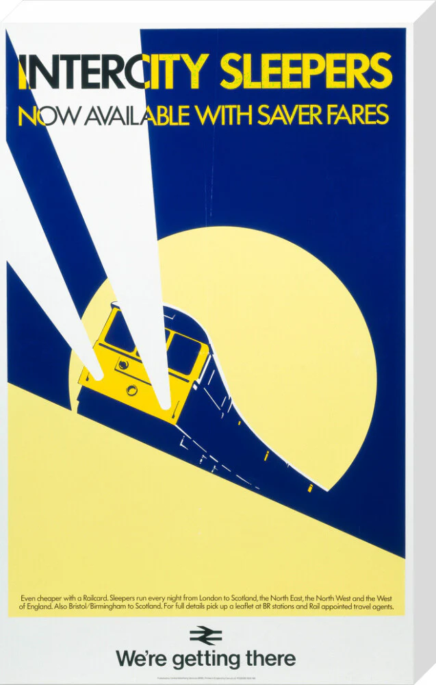 'Intercity Sleepers - Now Available with Saver Fares', BR(CAS) poster, 1986. - Image 33