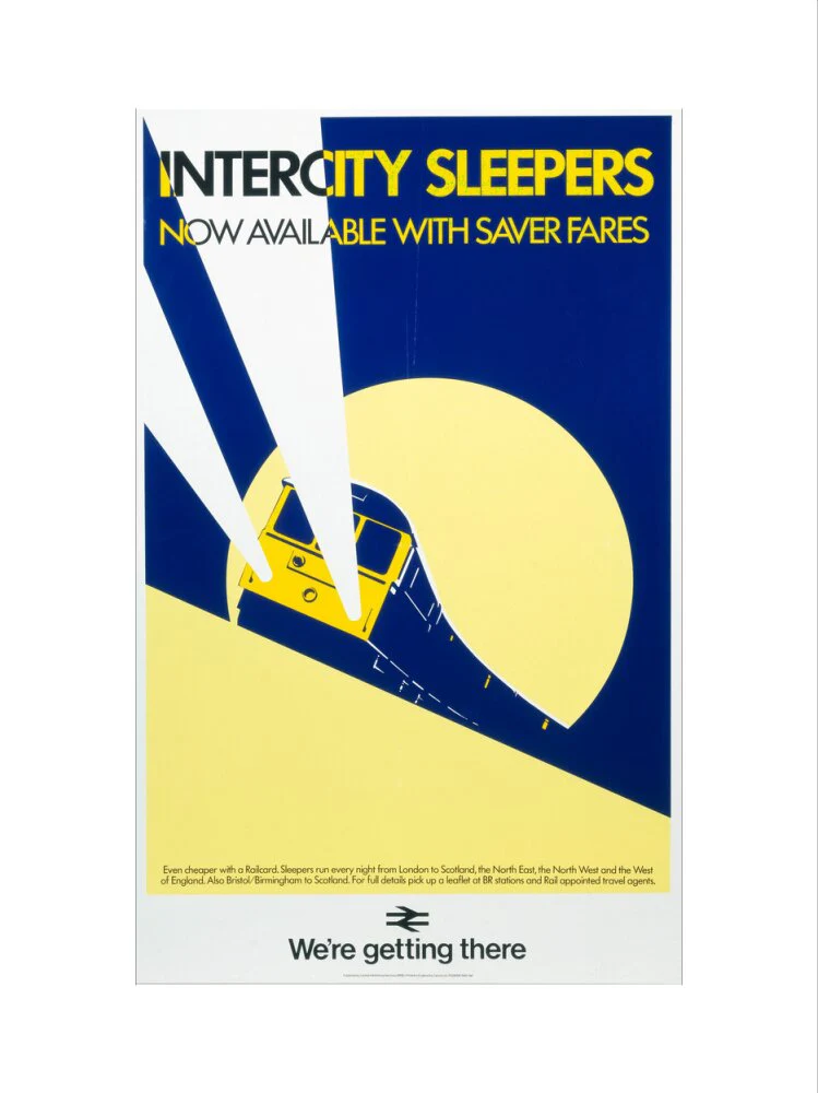 'Intercity Sleepers - Now Available with Saver Fares', BR(CAS) poster, 1986. - Image 40