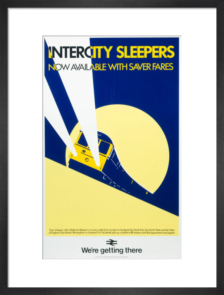 'Intercity Sleepers - Now Available with Saver Fares', BR(CAS) poster, 1986. - Image 46