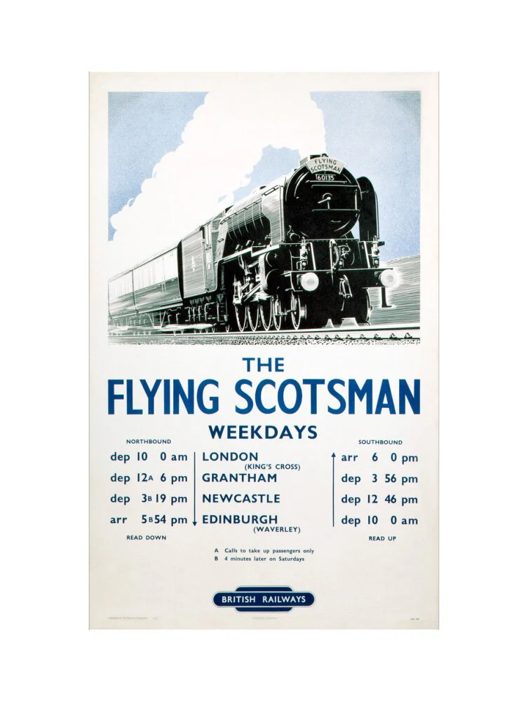 'The Flying Scotsman', BR poster, 1950. - Image 17