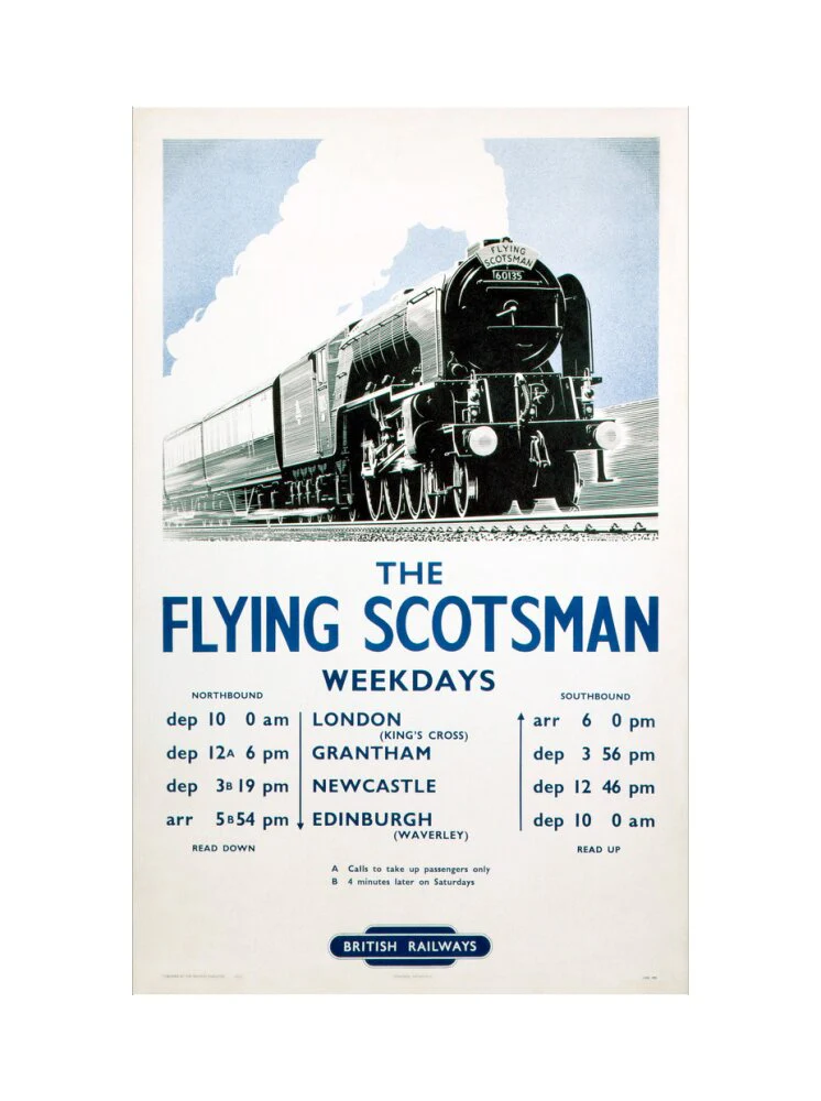'The Flying Scotsman', BR poster, 1950. - Image 22