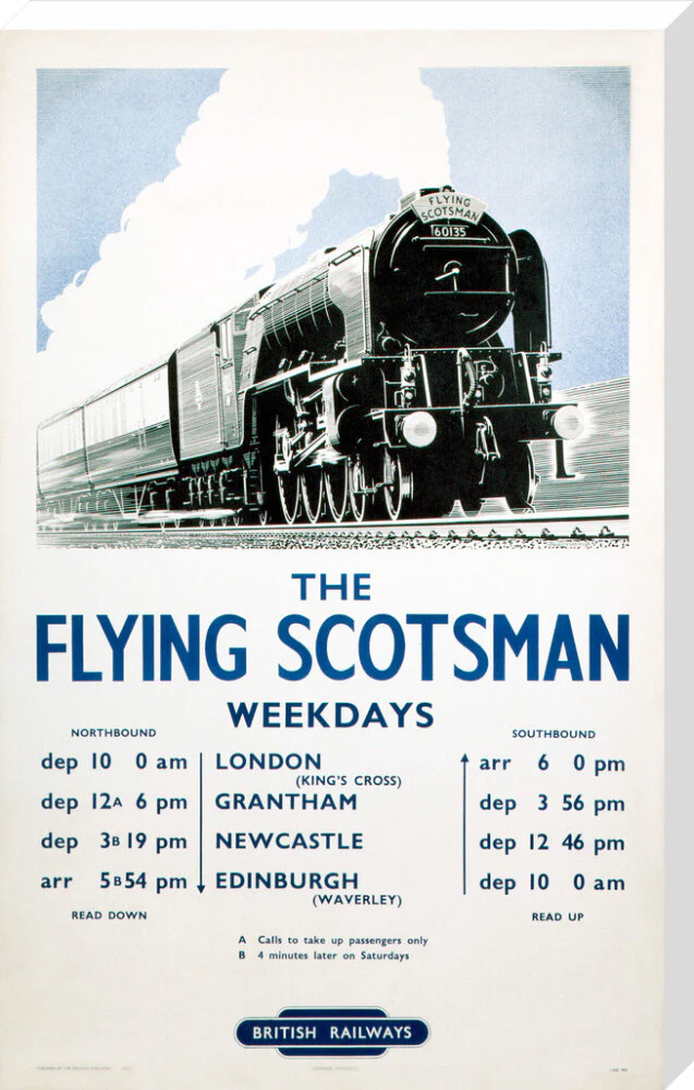'The Flying Scotsman', BR poster, 1950. - Image 34
