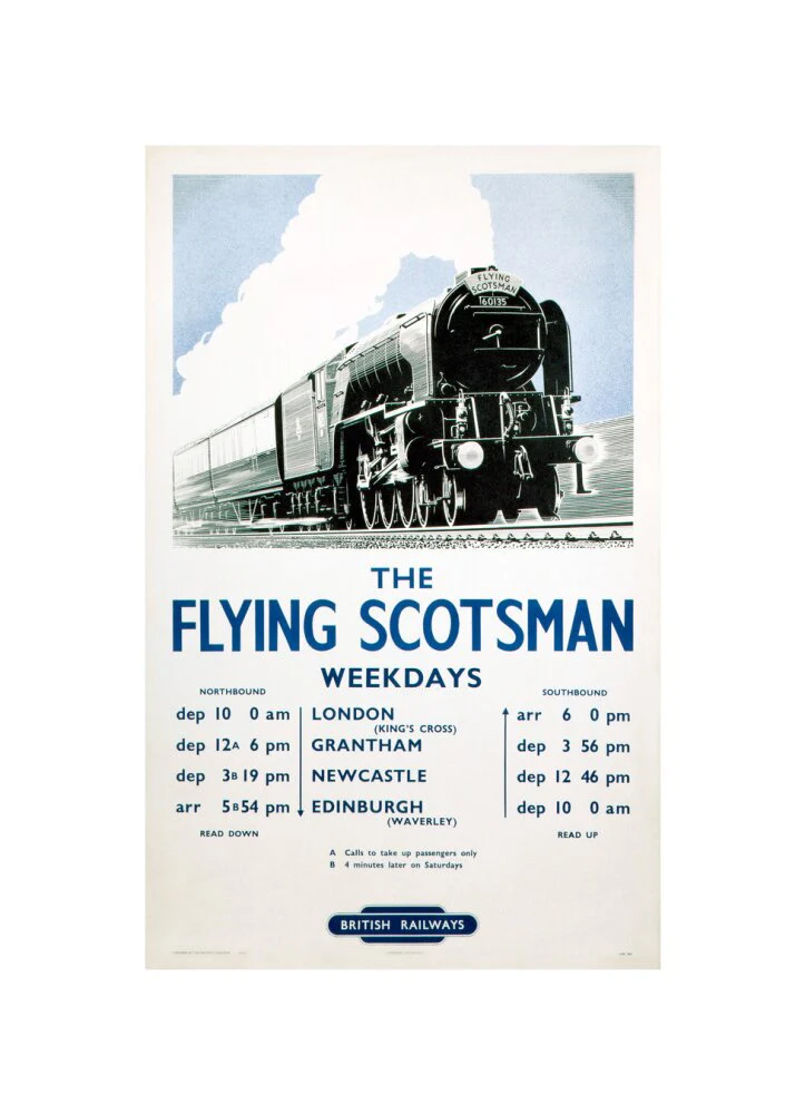 'The Flying Scotsman', BR poster, 1950. - Image 60
