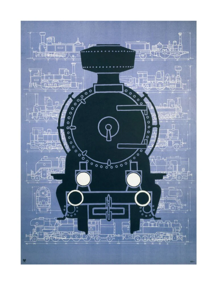 Steam locomotive, poster. - Image 29