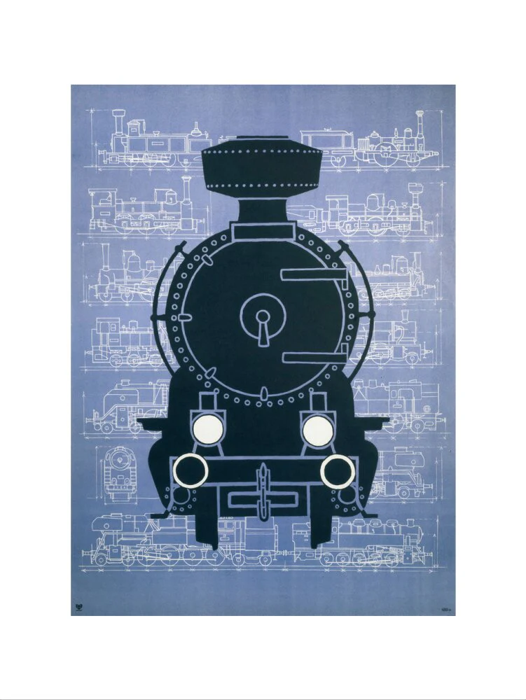 Steam locomotive, poster. - Image 7