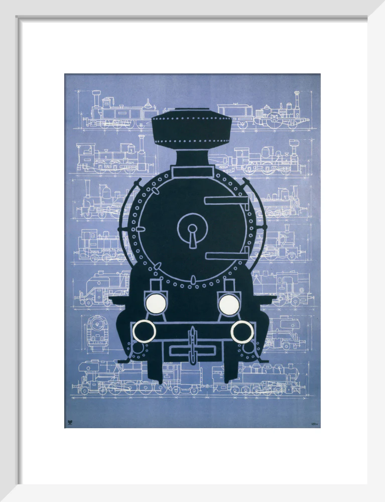 Steam locomotive, poster. - Image 9
