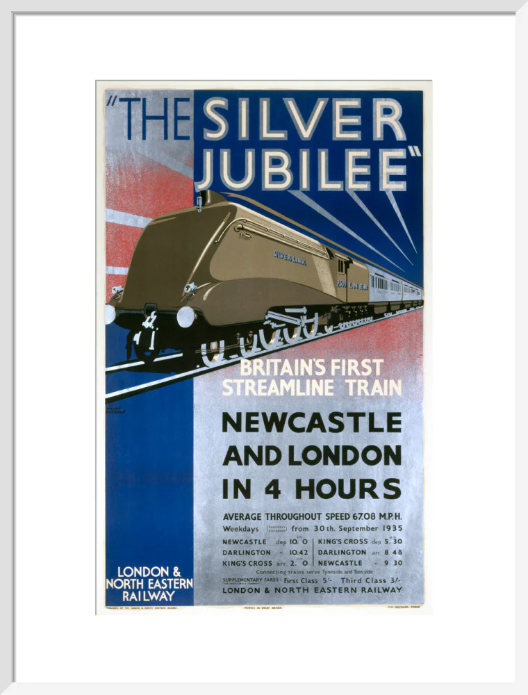 'The Silver Jubilee, Britain's First Streamline Train', LNER poster, 1935. - Image 19