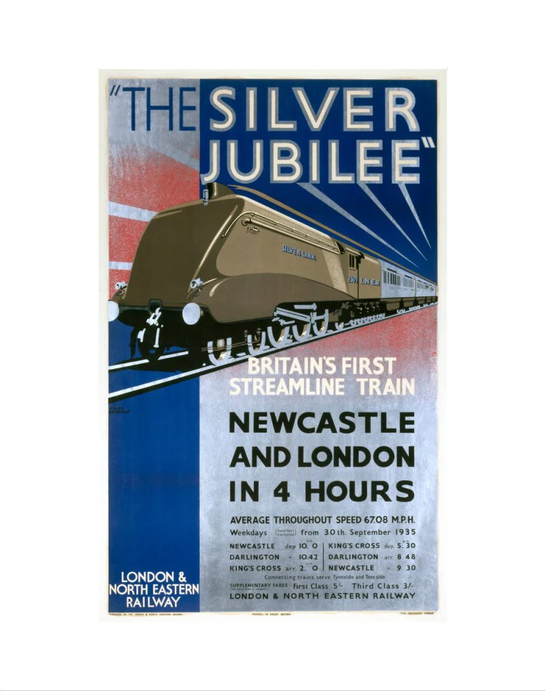'The Silver Jubilee, Britain's First Streamline Train', LNER poster, 1935. - Image 2