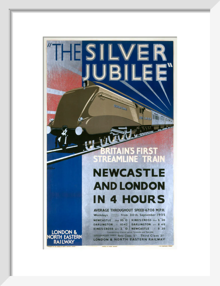 'The Silver Jubilee, Britain's First Streamline Train', LNER poster, 1935. - Image 42