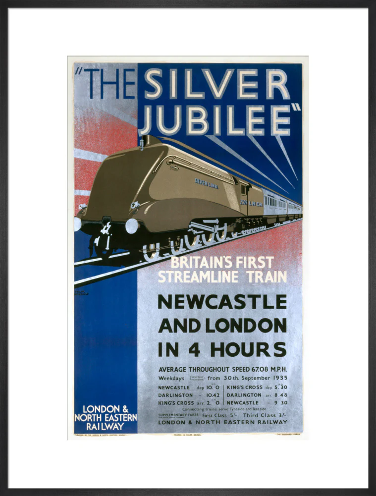 'The Silver Jubilee, Britain's First Streamline Train', LNER poster, 1935. - Image 56