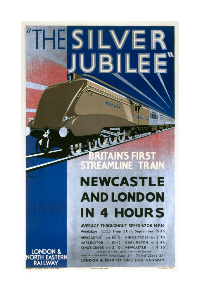 'The Silver Jubilee, Britain's First Streamline Train', LNER poster, 1935. - Image 62