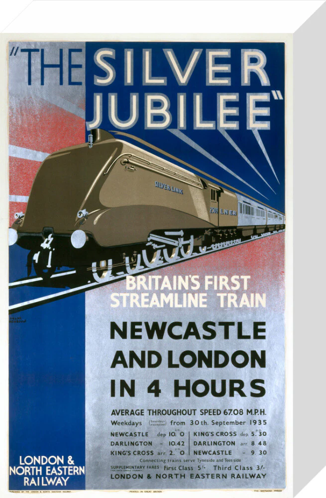 'The Silver Jubilee, Britain's First Streamline Train', LNER poster, 1935. - Image 64