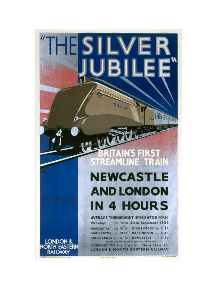 'The Silver Jubilee, Britain's First Streamline Train', LNER poster, 1935. - Image 7