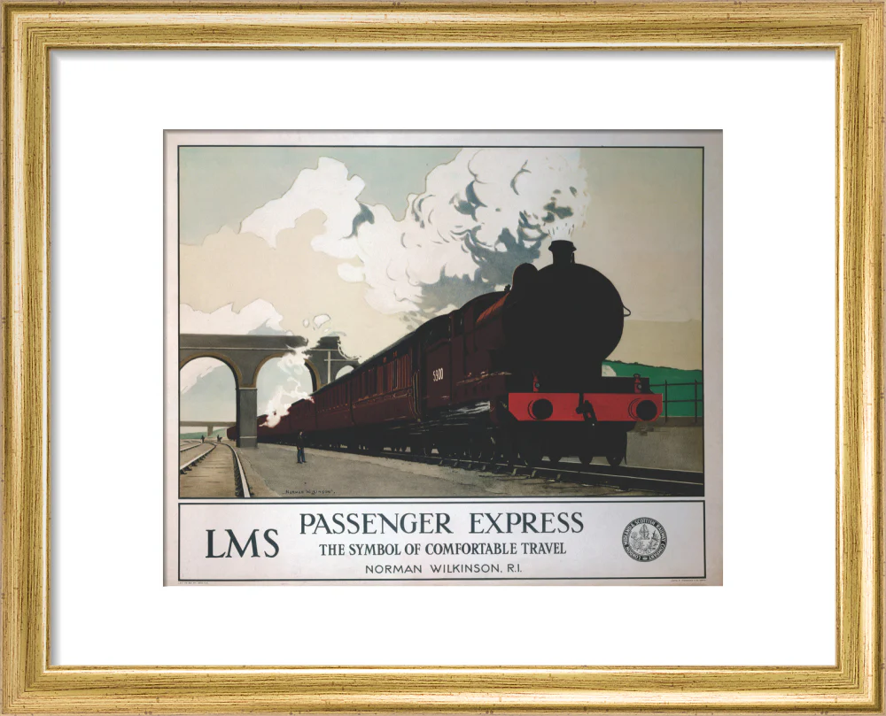 'Passenger Express', LMS poster, 1930s. - Image 38