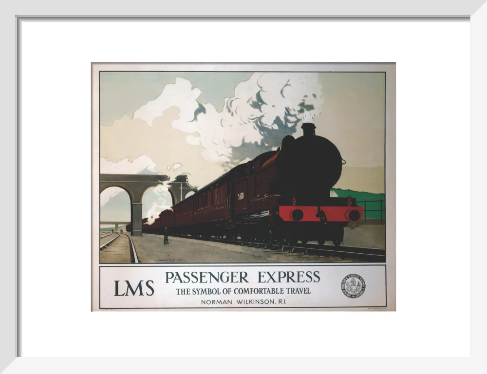 'Passenger Express', LMS poster, 1930s. - Image 42