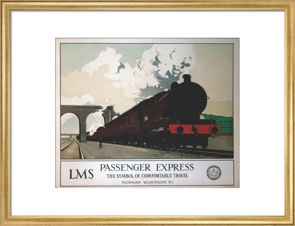 'Passenger Express', LMS poster, 1930s. - Image 48