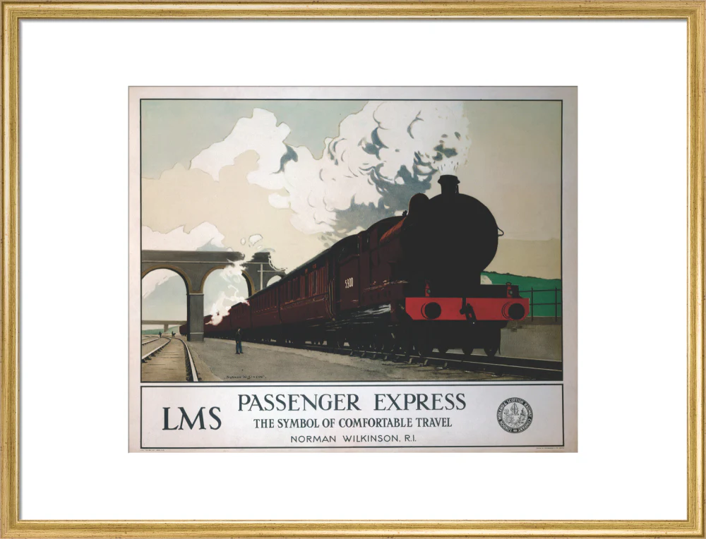 'Passenger Express', LMS poster, 1930s. - Image 53