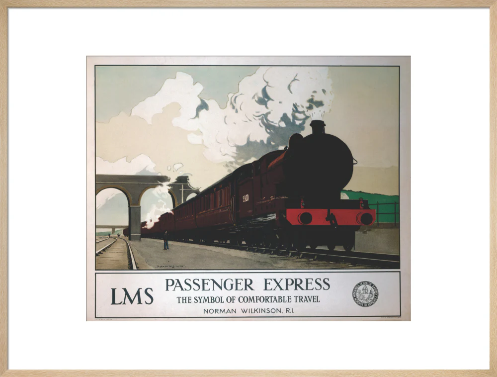 'Passenger Express', LMS poster, 1930s. - Image 59