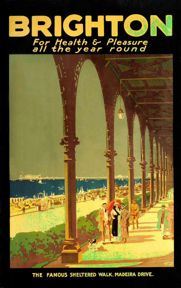 'Brighton for Health & Pleasure all the Year Round', poster, 1920s.