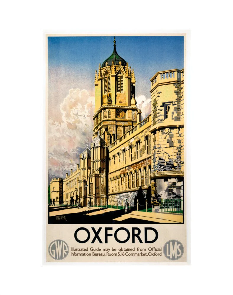 'Oxford', GWR/LMS poster, 1938. - Image 2