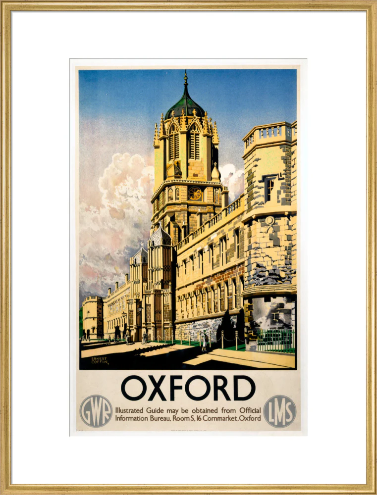 'Oxford', GWR/LMS poster, 1938. - Image 25