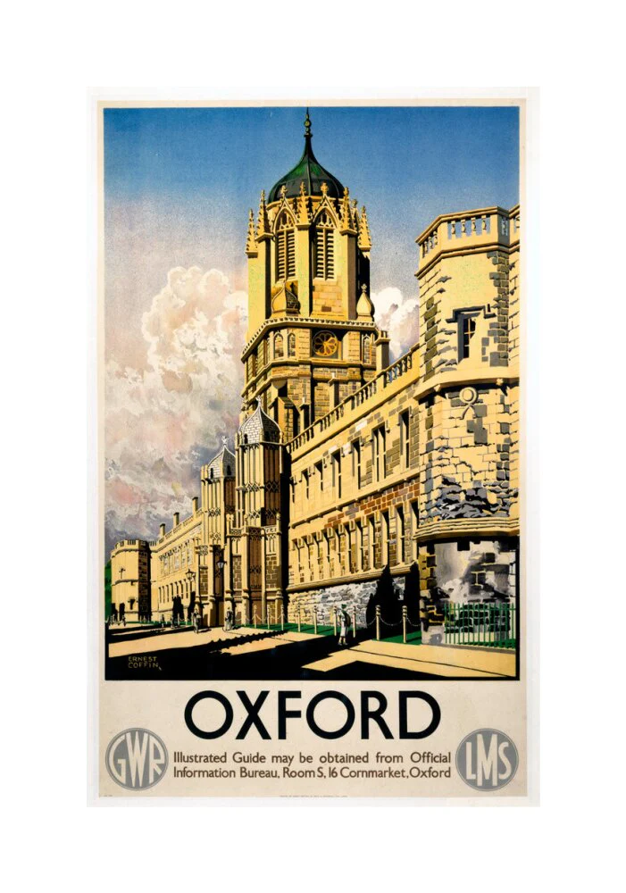 'Oxford', GWR/LMS poster, 1938. - Image 28